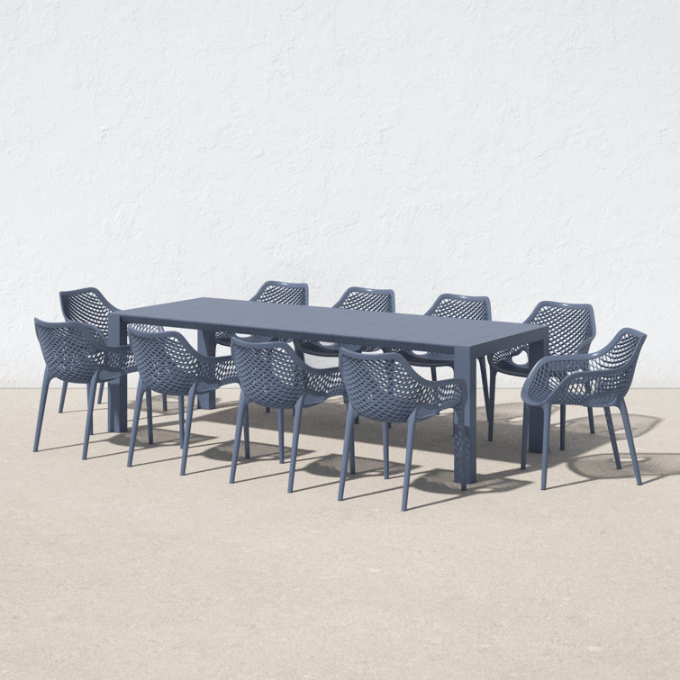 Farrah 102 Rectangular 10 Person Outdoor Dining Set Reviews